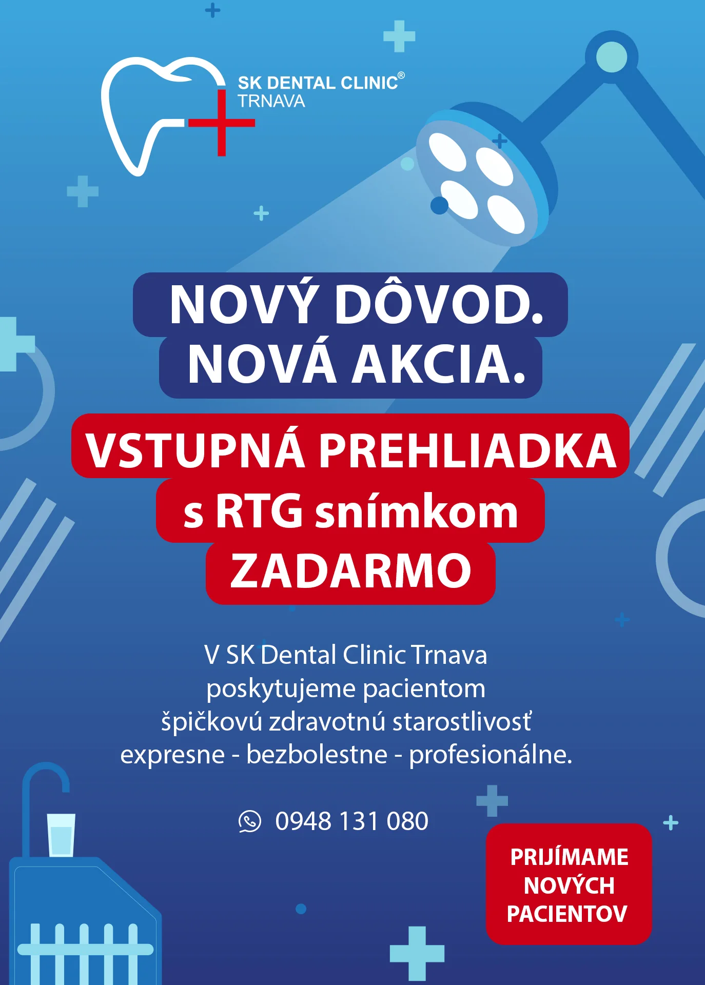 SK Dental Clinic Trnava oznam